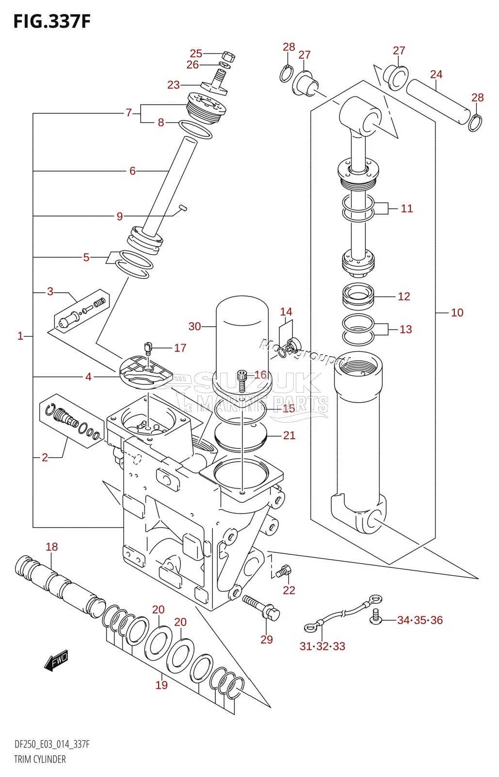 TRIM CYLINDER (DF250Z:E03)