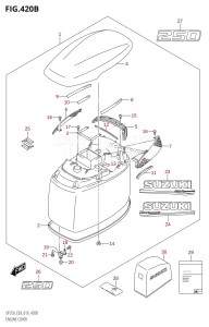 DF250Z From 25003Z-910001 (E03 E40)  2019 drawing ENGINE COVER (DF250T,DF250Z)