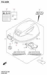 DF9.9B From 00995F-040001 (P01)  2020 drawing ENGINE COVER (DF20A:P40:022)