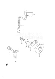 Outboard DF 9.9 drawing Throttle Control Non-Remote Control