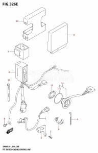 DF40A From 04004F-910001 (E34-Italy)  2019 drawing PTT SWITCH /​ ENGINE CONTROL UNIT (DF60A:E01,DF60ATH:E01)