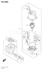 DF175AZ From 17503Z-340001 (E11 E40)  2023 drawing PTT MOTOR