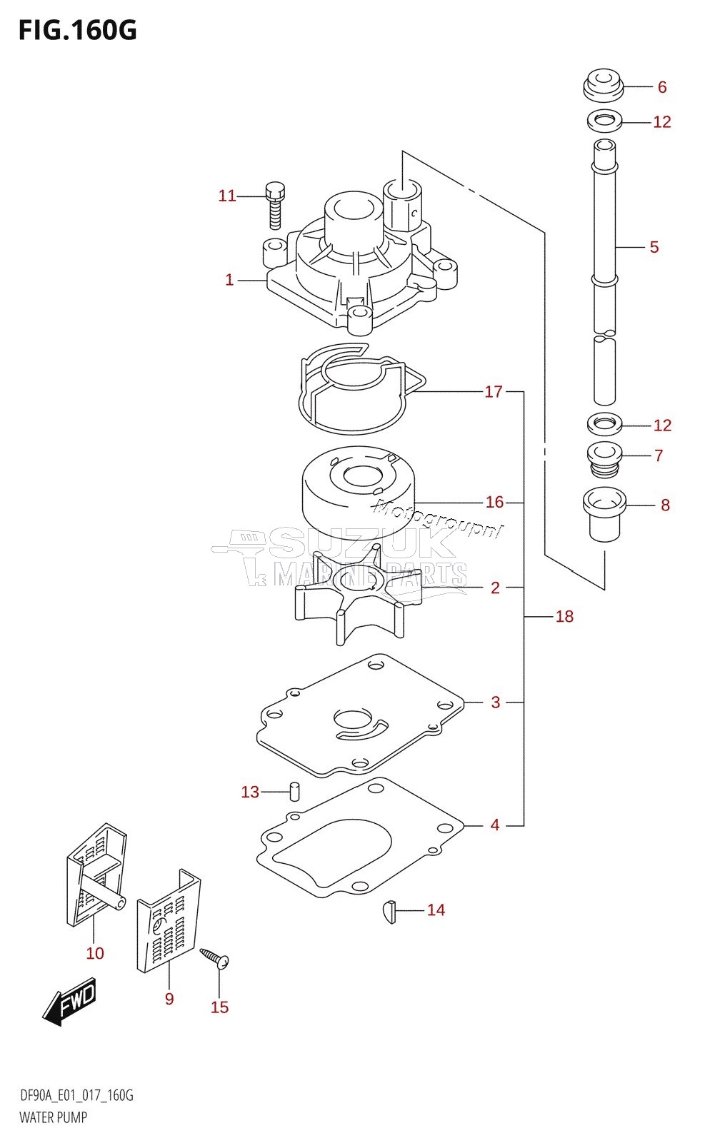 WATER PUMP (DF90A:E01)