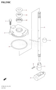 DF140AZ From 14003Z-410001 (E01)  2014 drawing SHIFT ROD (DF115AT:E01)