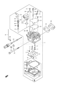 DF 9.9A drawing Carburetor Non-Remote Control