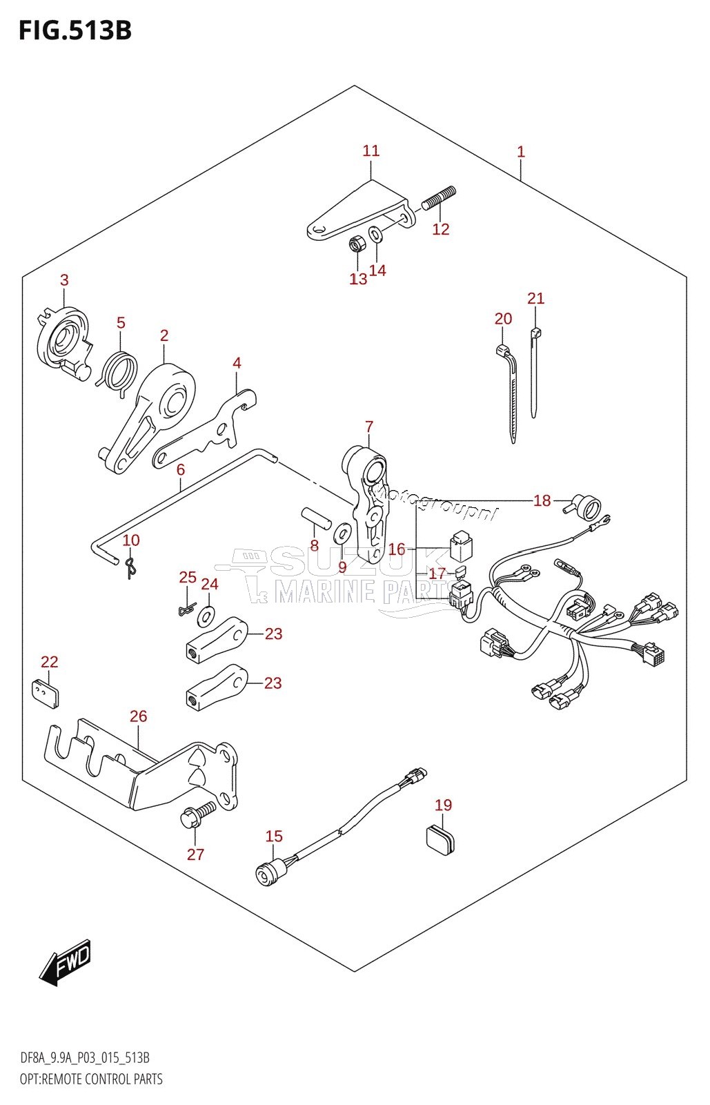 OPT:REMOTE CONTROL PARTS (DF9.9A:P03)