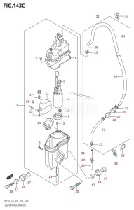 DF175T From 17502F-310001 (E01 E40)  2013 drawing FUEL VAPOR SEPARATOR (DF150Z:E01)