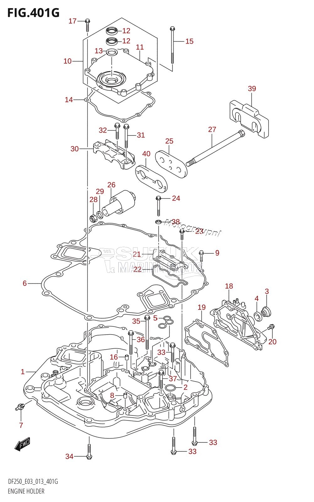 ENGINE HOLDER (DF250ST:E03)