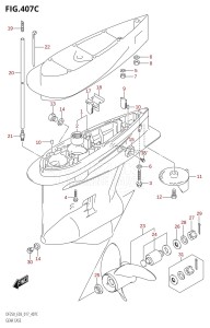 DF225Z From 22503Z-710001 (E03)  2017 drawing GEAR CASE (DF225T:E03)