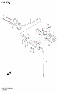 DF25A From 02504F-610001 (P01)  2016 drawing CLUTCH ROD (DF30AQ:P01)