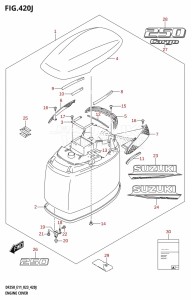 DF200 From 20002F-140001 (E01 E40)  2021 drawing ENGINE COVER ((DF250T,DF250Z):(022,023))