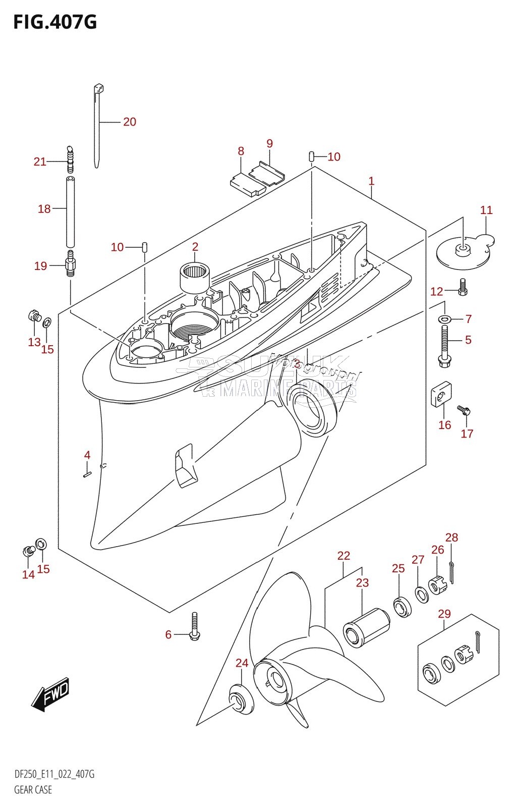 GEAR CASE (DF250ST)