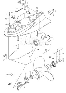 DF115TL From 115001F-371001 ()  2003 drawing GEAR CASE (DF115WT)