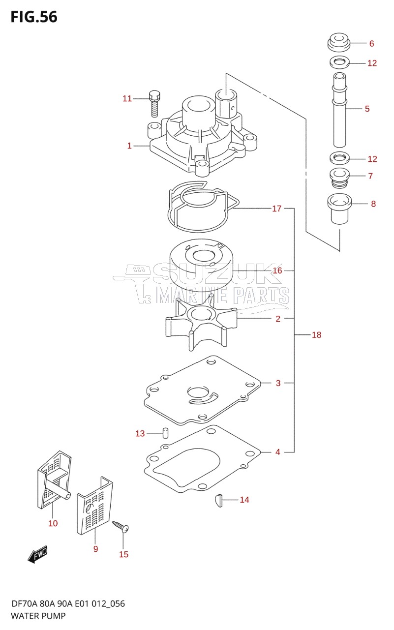 WATER PUMP (DF90A E40)