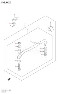 DF70A From 07003F-210001 (E01 E40)  2012 drawing DRAG LINK (DF70ATH:E40)