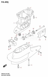 DF40A From 04003F-910001 (E01)  2019 drawing DRIVE SHAFT HOUSING (DF60AVTH:E01,DF60AVTH:E40)