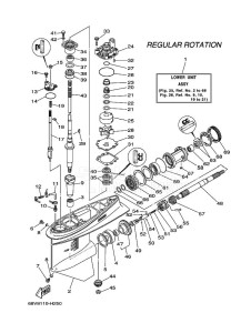 F115AETX drawing PROPELLER-HOUSING-AND-TRANSMISSION-1