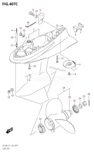 DF140A From 14003F-910001 (E11 E40)  2019 drawing GEAR CASE (DF115AT:E40,DF140AT:E40)