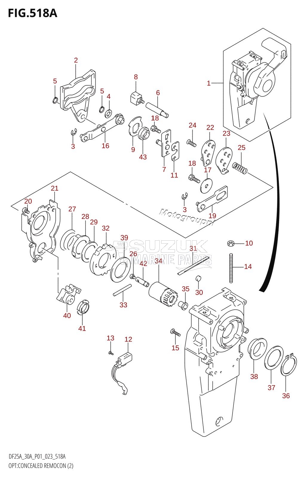 OPT:CONCEALED REMOCON (2) (DF25AR,DF25AT,(DF25ATH,DF30ATH):(022,023),DF30AR,DF30AT)