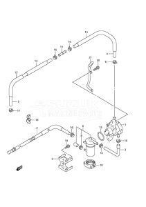 Outboard DF 175 drawing Fuel Pump (2009 & Newer)