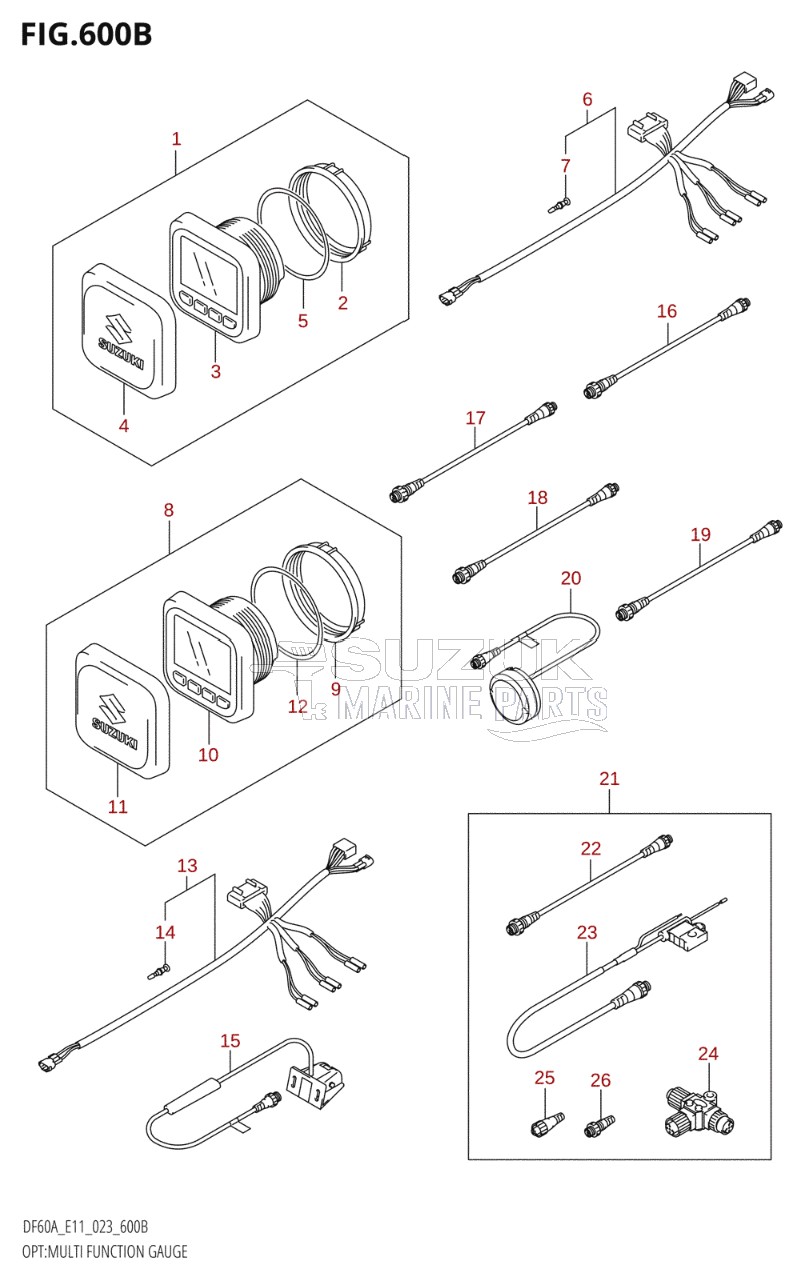 OPT:MULTI FUNCTION GAUGE ((DF40A,DF40AST,DF50A,DF50AVT,DF60A,DF60AVT,DF40ASVT):(022,023))