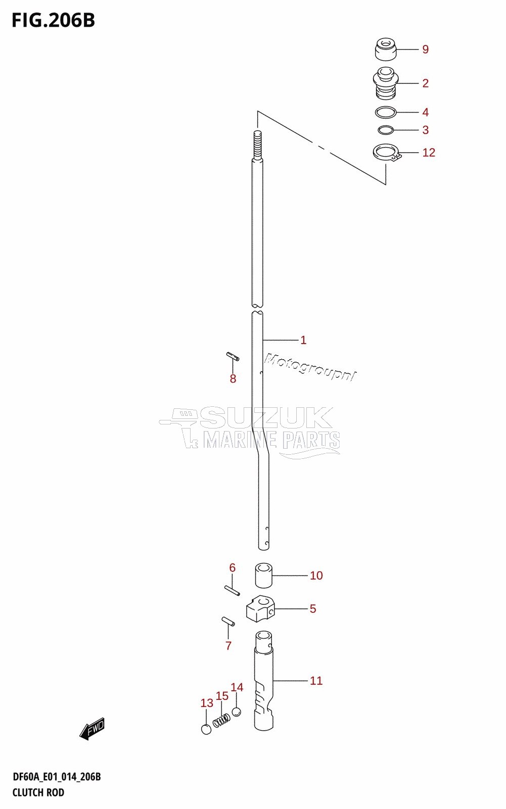 CLUTCH ROD (DF40AQH:E01)