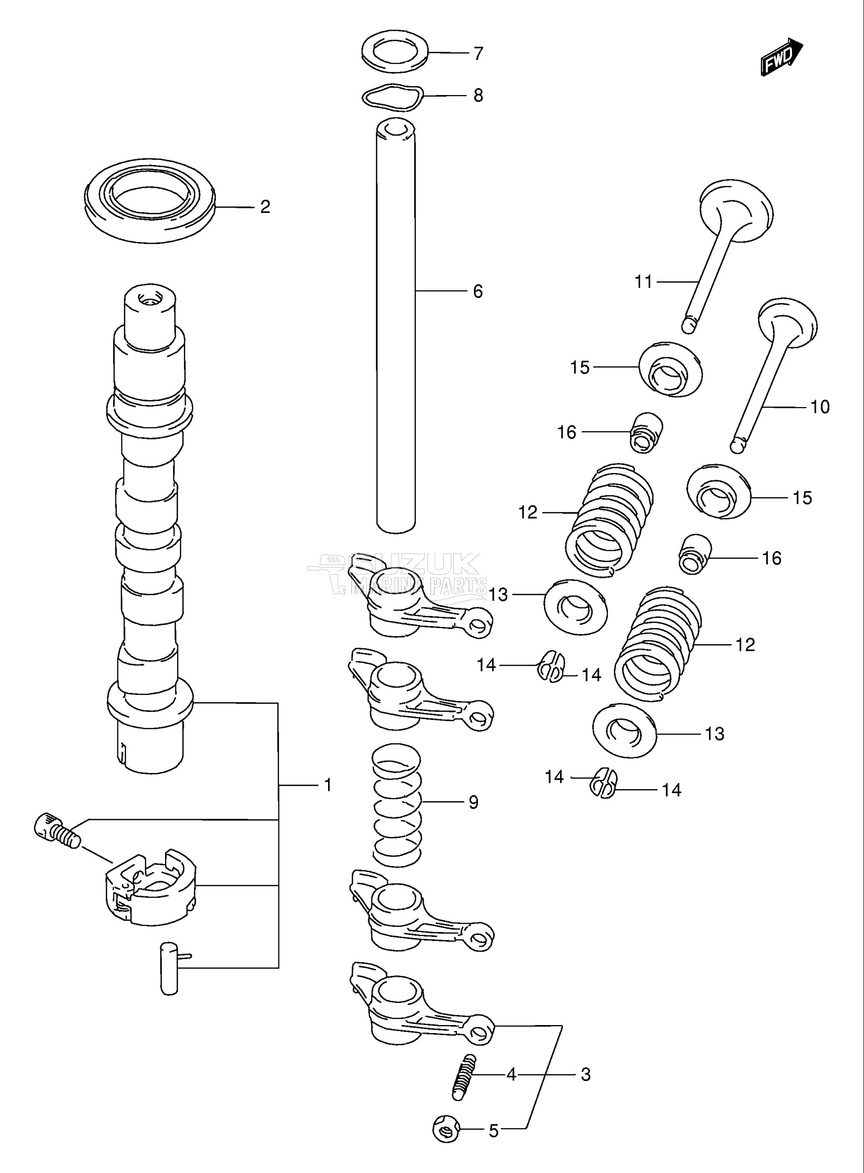 CAMSHAFT (DF9.9 652501~ / DF15 652501~)