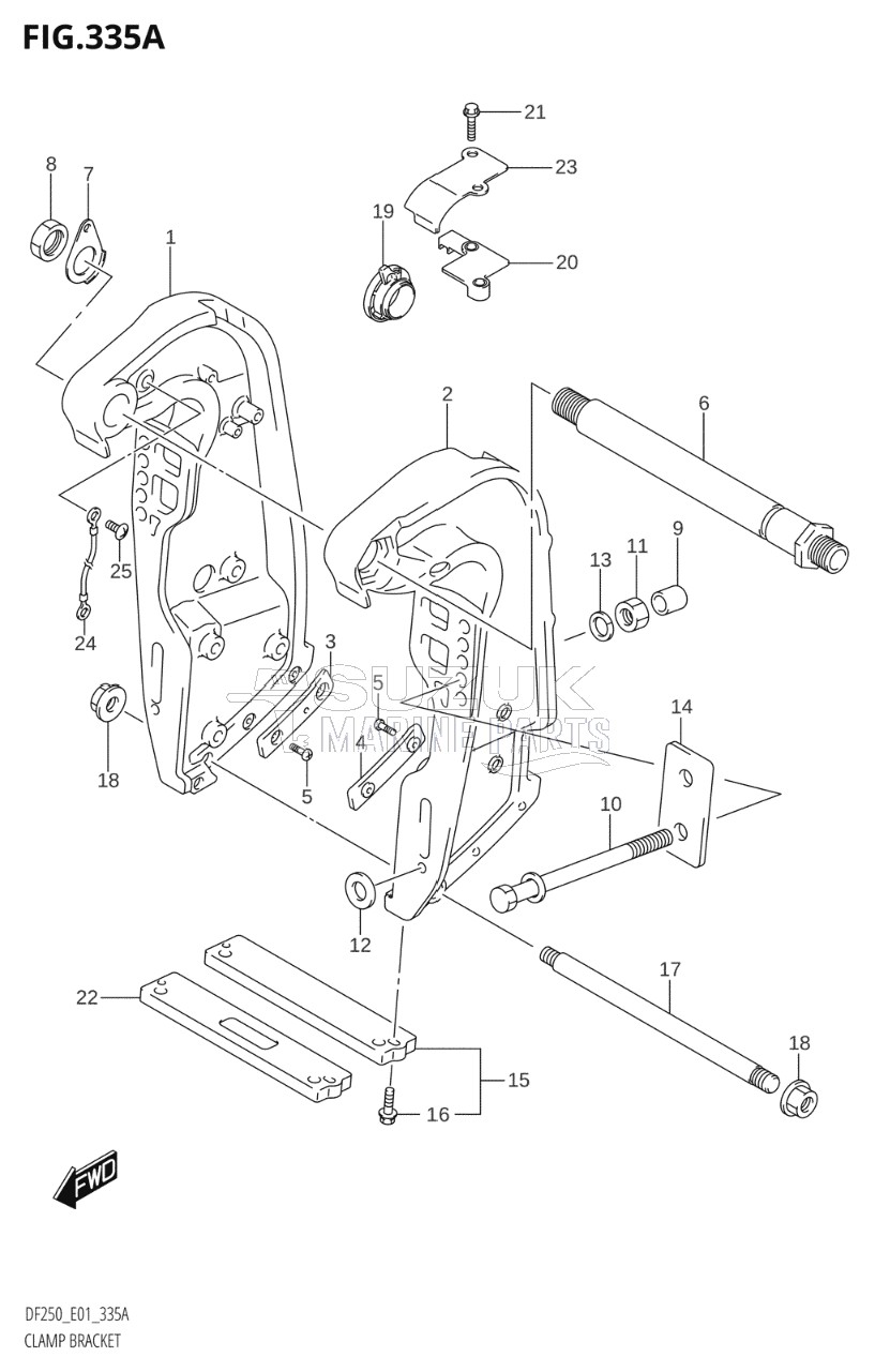 CLAMP BRACKET (X-TRANSOM,XX-TRANSOM)