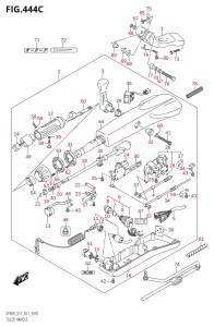 06002F-240001 (2022) 60hp E01 E40 E11-Gen. Export - Costa Rica (DF60AQH  DF60AQH  DF60AT  DF60AT  DF60ATH  DF60ATH) DF60A drawing TILLER HANDLE (DF60ATH,DF50AVTH,DF60AVTH)