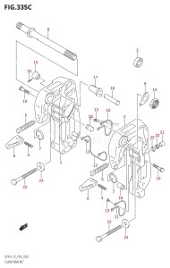 DF15 From 01502F-421001 (P03)  2004 drawing CLAMP BRACKET (DF9.9T,DF9.9TH)