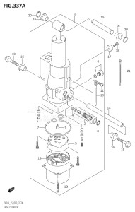 00992F-780001 (2007) 9.9hp P03-U.S.A (DF9.9K7  DF9.9RK7) DF9.9 drawing TRIM CYLINDER (DF9.9T,DF9.9TH)