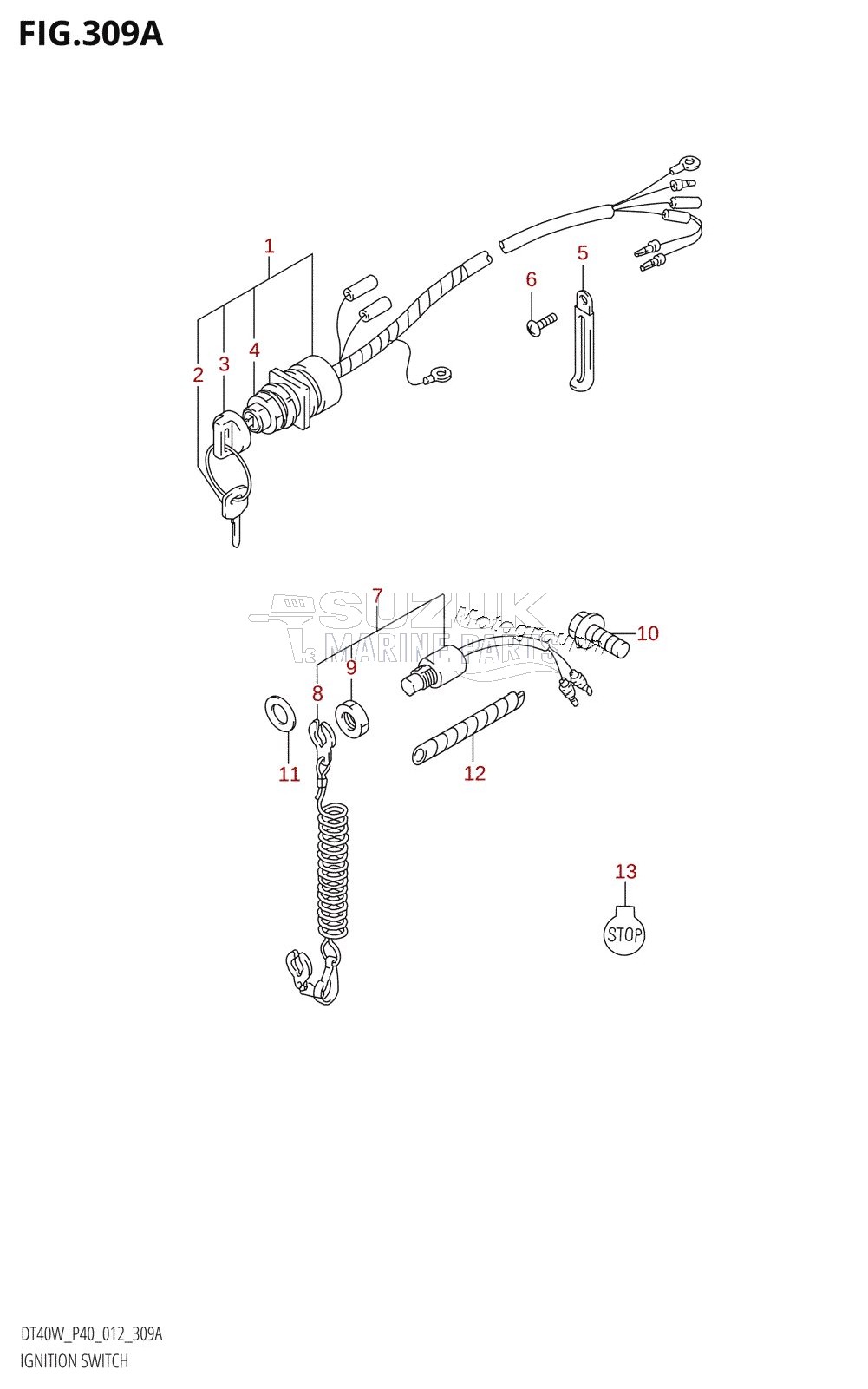 IGNITION SWITCH (DT40W:P40)