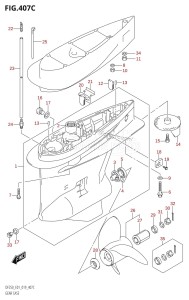 DF250Z From 25003Z-910001 (E40)  2019 drawing GEAR CASE (DF200Z:E01)