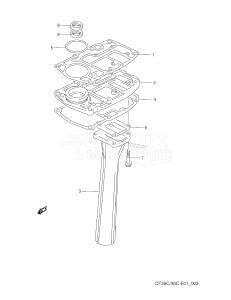 DT25C From 02507-03001 ()  2000 drawing EXHAUST TUBE