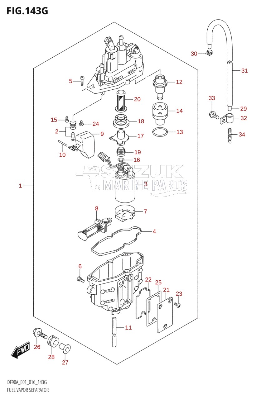 FUEL VAPOR SEPARATOR (DF90A:E01)