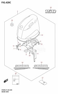 DF200AT From 20003F-440001 (E03 E11 E40)  2024 drawing ENGINE COVER (DF150AT,DF150AZ)