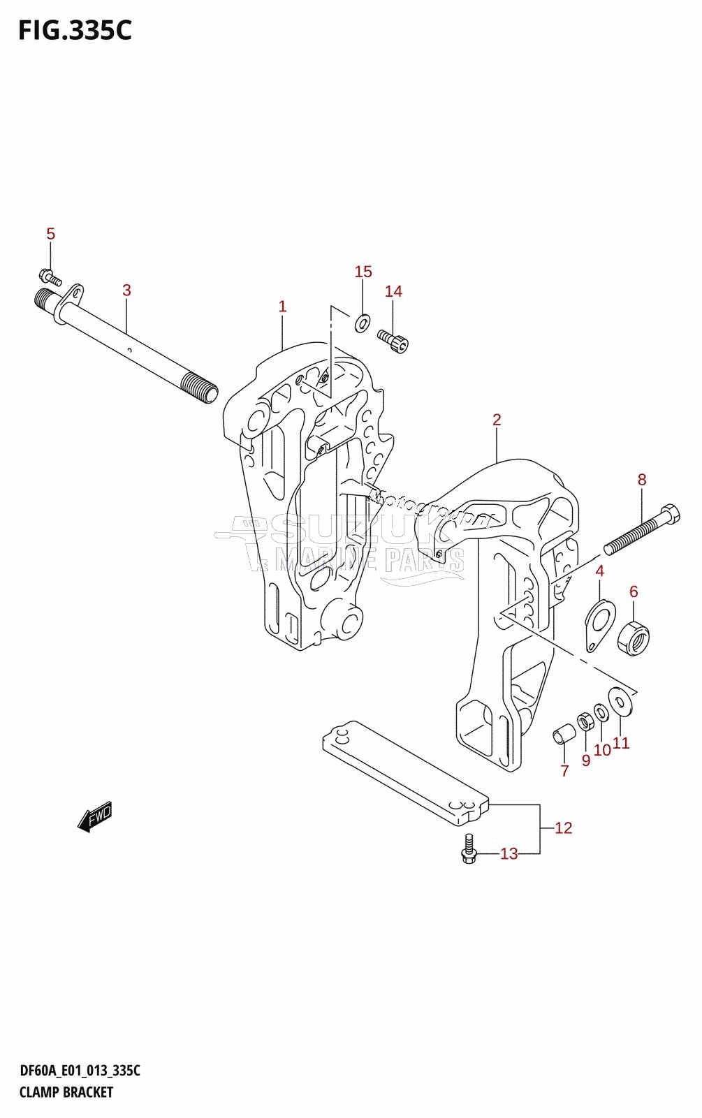 CLAMP BRACKET (DF40AST:E34)