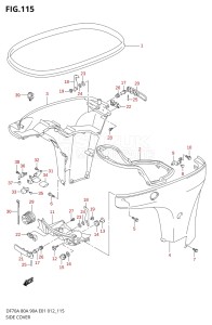 08002F-310001 (2013) 80hp E40-Costa Rica (DF80A) DF80A drawing SIDE COVER