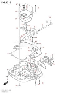 DF200Z From 20002Z-510001 (E01 E40)  2015 drawing ENGINE HOLDER (DF225Z:E01)