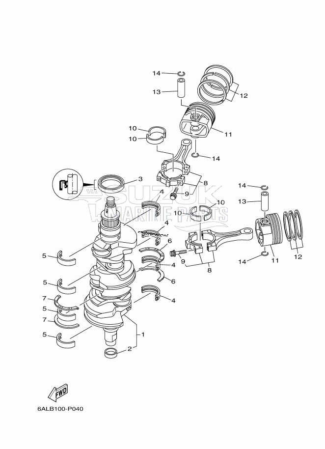 CRANKSHAFT--PISTON