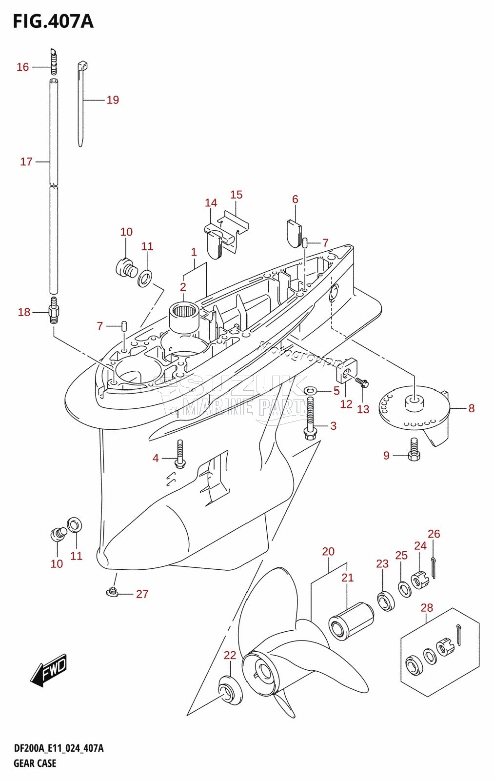 GEAR CASE (DF200AT:(E11,E40))