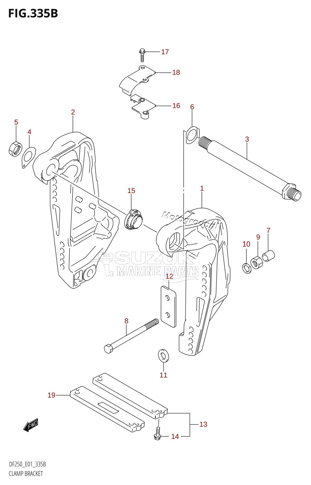 CLAMP BRACKET (L-TRANSOM)