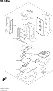 05004F-910001 (2019) 50hp E03-USA (DF50AVT) DF50A drawing OPT:GASKET SET