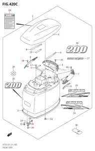 DF250Z From 25003Z-310001 (E01 E40)  2013 drawing ENGINE COVER (DF200Z:E01)