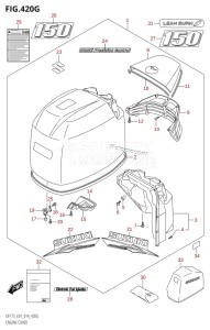 DF175T From 17502F-410001 (E01 E40)  2014 drawing ENGINE COVER ((DF150TG,DF150ZG):E40)