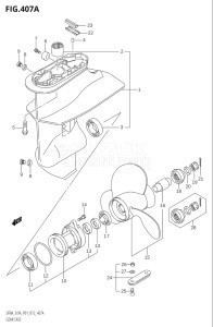 00801F-310001 (2013) 8hp P01-Gen. Export 1 (DF8A  DF8AR) DF8A drawing GEAR CASE