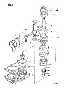 DT15C From 01502-131001 ()  1991 drawing CRANKSHAFT