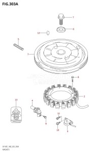 DF140Z From 14001Z-371001 (E03)  2003 drawing MAGNETO