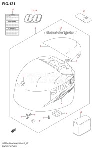 07003F-210001 (2012) 70hp E01 E40-Gen. Export 1 - Costa Rica (DF70A  DF70AT / DF70ATH  DF70ATH) DF70A drawing ENGINE COVER (DF80A E40)