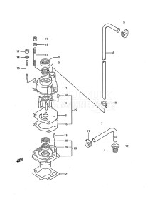 Outboard DT 8c drawing Water Pump